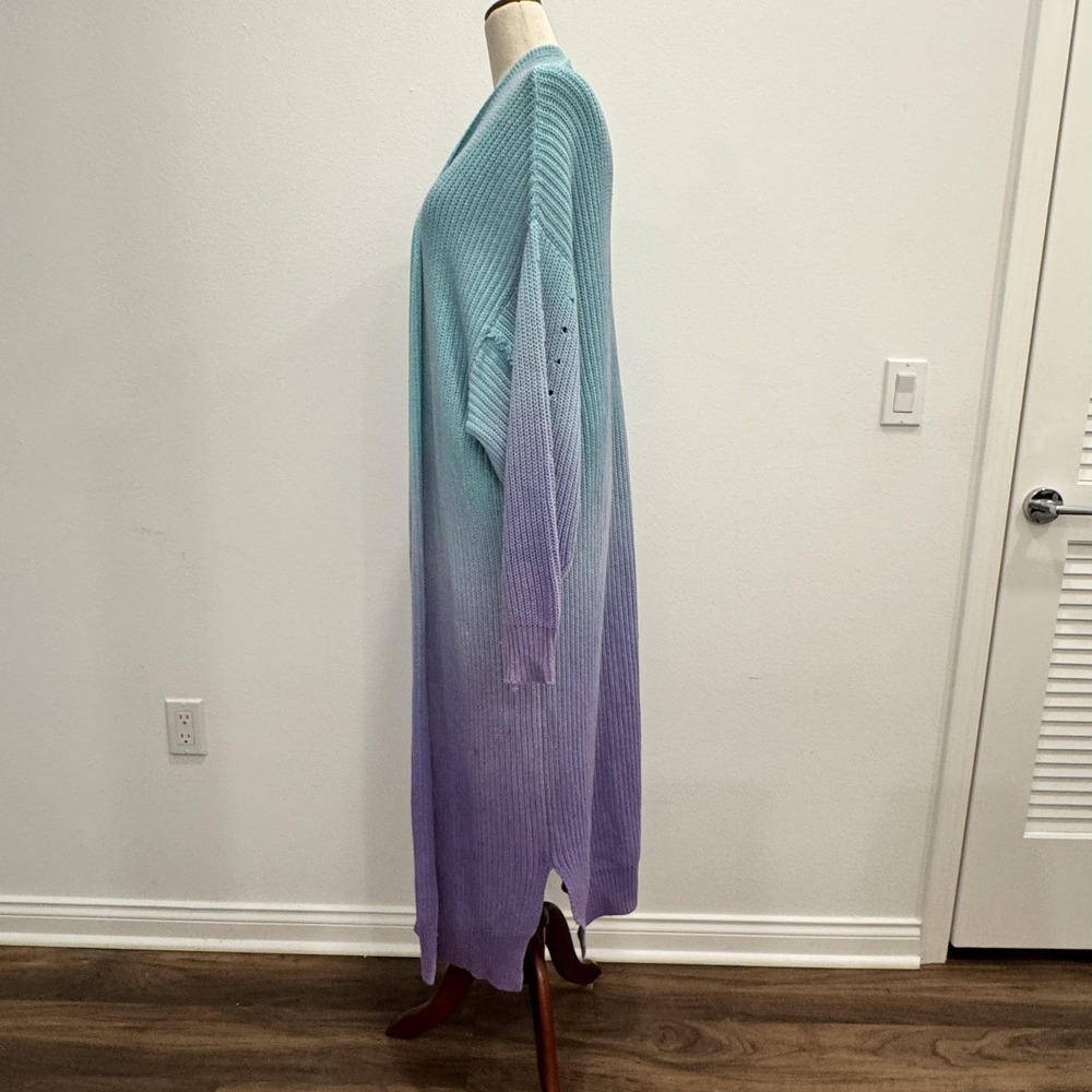 Free People Come Together Sweater Cardigan Women's Small Multi Ombre Open‎ Front - Picture 10 of 16